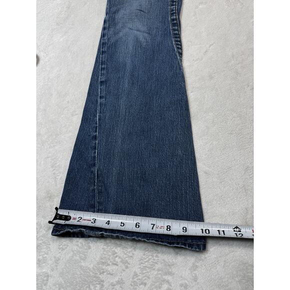 True Religion Womens Joey Low Rise Flare Bootcut Jeans Ocean Blue Size 28 Denim - Picture 3 of 13